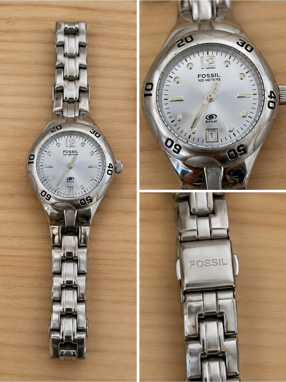 Fossil Silver Stainless Steel Women's Bracelet Watch